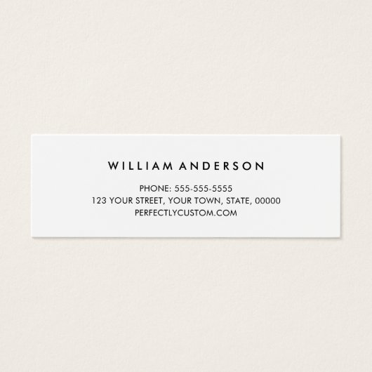 Elegant manuscript voegt logo wit Mini Visitekaart Mini Visitekaartjes (Voorkant)