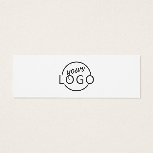 Elegant manuscript voegt logo wit Mini Visitekaart Mini Visitekaartjes (Achterkant)