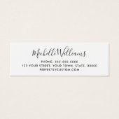 Elegant manuscript voegt logo wit Mini Visitekaart Mini Visitekaartjes (Voorkant)