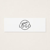 Elegant manuscript voegt logo wit Mini Visitekaart Visitekaartjes (Achterkant)