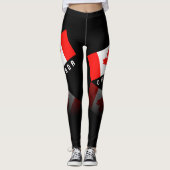 Elegant Maple Leaf Canada Flag Leggings (Voorkant)