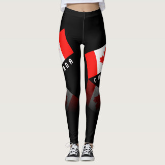 Elegant Maple Leaf Canada Flag Leggings