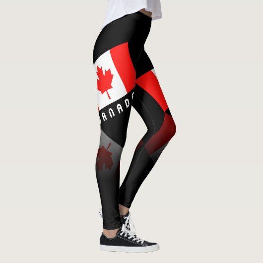Elegant Maple Leaf Canada Flag Leggings (Rechts)