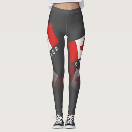 Elegant Maple Leaf Canada Leggings (Voorkant)