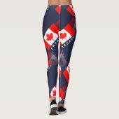 Elegant Maple Leaf Canadian Flag 3D Reflection Leggings (Achterkant)
