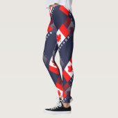 Elegant Maple Leaf Canadian Flag 3D Reflection Leggings (Links)