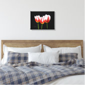 Elegant Maple Leaf Tulips Canvas Afdruk (Insitu (Slaapkamer))