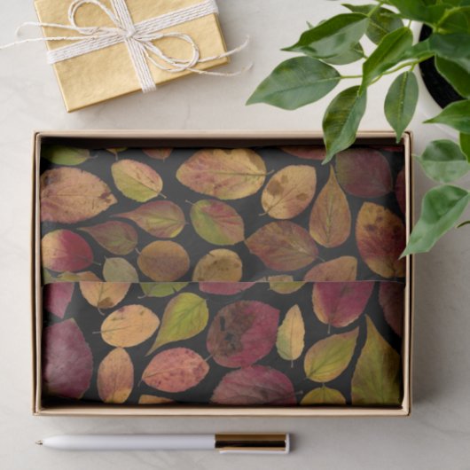 Elegant Maple Leaves Autumn Herfst Pattern Tissuepapier (Geschenk)