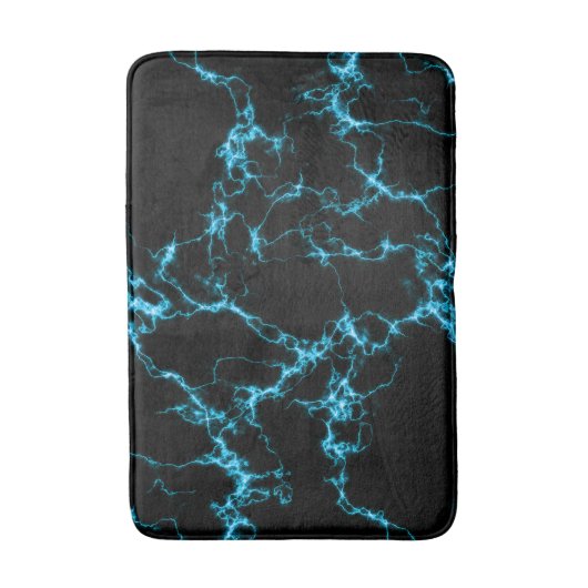 Elegant Marble 10 - Blauw en zwart Badmat (Voorkant Verticaal)