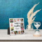 Elegant Marble 12 Photo Collage Family Quote Fotoplaat (Insitu)