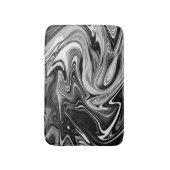 Elegant Marble 7 - Liquid Black en White Badmat (Voorkant Verticaal)