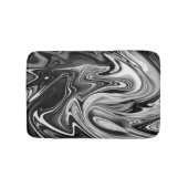 Elegant Marble 7 - Liquid Black en White Badmat (Voorkant)