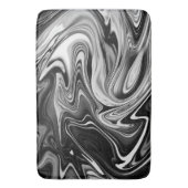 Elegant Marble 7 - Liquid Black en White Badmat (Voorkant Verticaal)