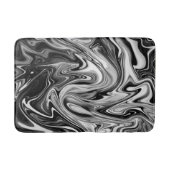 Elegant Marble 7 - Liquid Black en White Badmat (Voorkant)