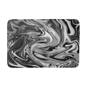 Elegant Marble 7 - Liquid Black en White Badmat