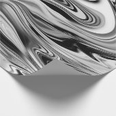Elegant Marble 7 - Liquid Black en White Cadeaupapier (Hoek)