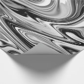 Elegant Marble 7 - Liquid Black en White Cadeaupapier (Hoek)