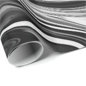 Elegant Marble 7 - Liquid Black en White Cadeaupapier (Rol Hoek)