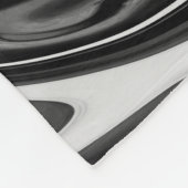 Elegant Marble 7 - Liquid Black en White Fleece Deken (Hoek)