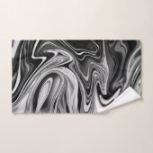 Elegant Marble 7 - Liquid Black en White Handdoek (Handdoek)