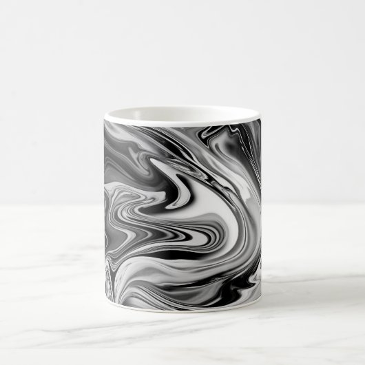Elegant Marble 7 - Liquid Black en White Koffiemok (Center)