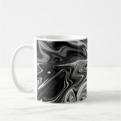 Elegant Marble 7 - Liquid Black en White Koffiemok (Links)