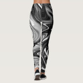 Elegant Marble 7 - Liquid Black en White Leggings (Achterkant)
