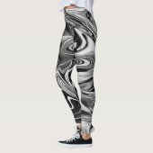 Elegant Marble 7 - Liquid Black en White Leggings (Links)