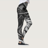 Elegant Marble 7 - Liquid Black en White Leggings (Rechts)