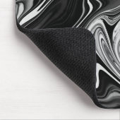 Elegant Marble 7 - Liquid Black en White Muismat (Hoek)