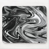 Elegant Marble 7 - Liquid Black en White Muismat (Voorkant)