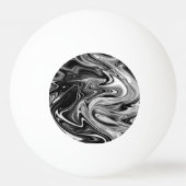 Elegant Marble 7 - Liquid Black en White Pingpongbal (Voorkant)
