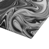 Elegant Marble 7 - Liquid Black en White Snijplank (Hoek)