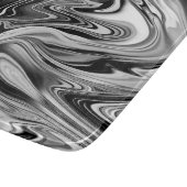 Elegant Marble 7 - Liquid Black en White Snijplank (Hoek)