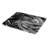 Elegant Marble 7 - Liquid Black en White Snijplank (Hoek)