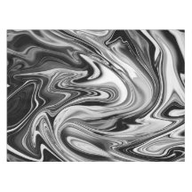 Elegant Marble 7 - Liquid Black en White