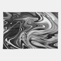 Elegant Marble 7 - Liquid Black en White