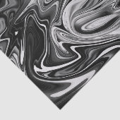 Elegant Marble 7 - Liquid Black en White Tissuepapier (Detail)