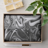 Elegant Marble 7 - Liquid Black en White Tissuepapier (Geschenk)