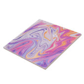 Elegant Marble 8 - Vloeibaar Paars Tegeltje (Zijkant)