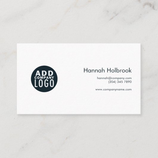 Elegant Marble Abstract Modern Company Logo Visitekaartje (Voorkant)