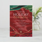 Elegant Marble Agate Holiday Uitnodiging (Staand voorkant)