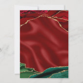 Elegant Marble Agate Holiday Uitnodiging (Achterkant)