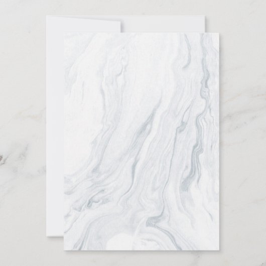 Elegant Marble and Gold Wedding Kaart (Achterkant)