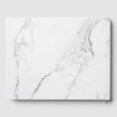 Elegant Marble and Wreath Wedding Guest Book Gastenboek (Achterkant)