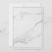 Elegant Marble and Wreath Wedding Invitation Kaart (Achterkant)