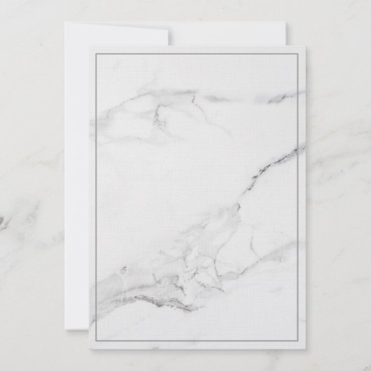 Elegant Marble and Wreath Wedding Invitation Kaart (Achterkant)