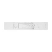 Elegant Marble and Wreath Wedding Invitation Uitnodigingen Wikkel (Vlak)