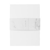 Elegant Marble and Wreath Wedding Invitation Uitnodigingen Wikkel (Achterkant Voorbeeld)