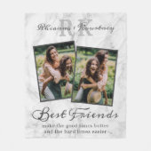 Elegant Marble Best Friends Photo Fleece Blanket (Voorkant)